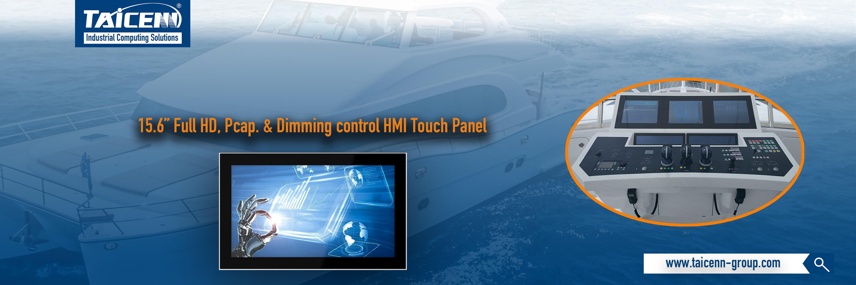 TAICENN HMI Touch Panel using in Smart Yacht application