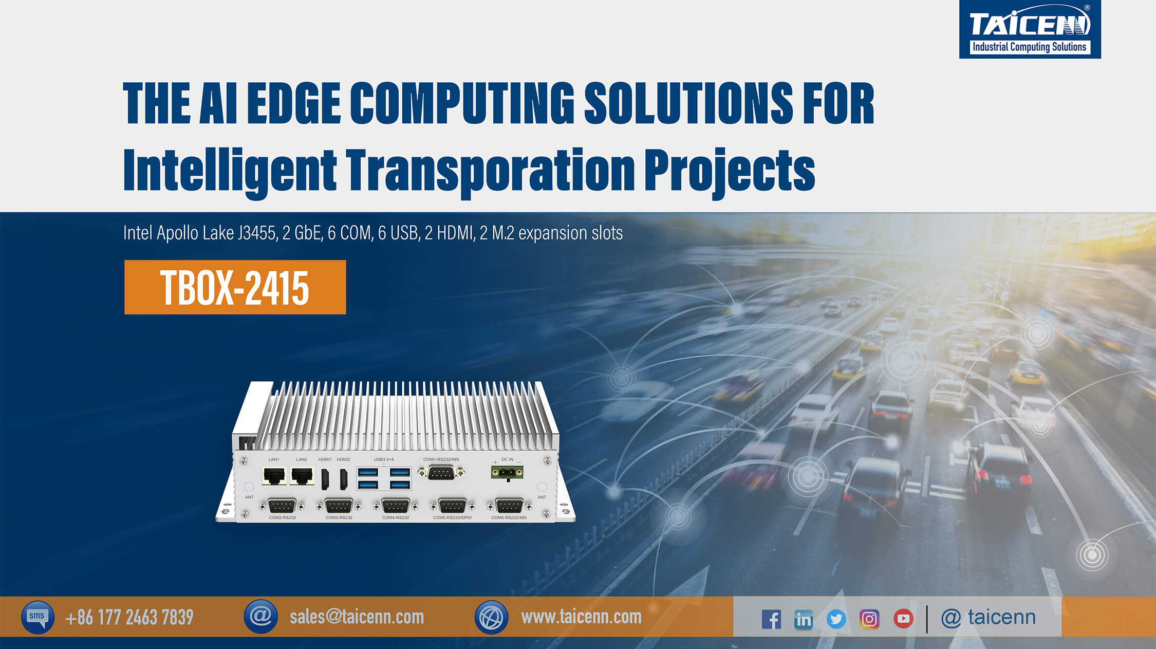 TAICENN TBOX-2415 on AIoT enabling Intelligent Transportation