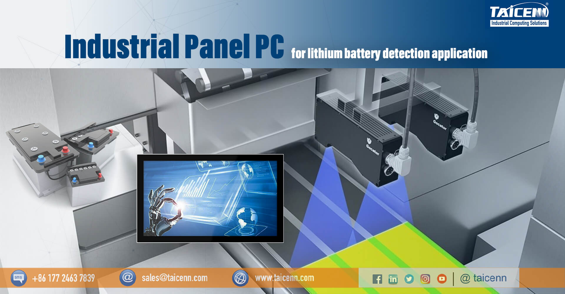 TAICENN Panel PC for Lithium Battery Detection application