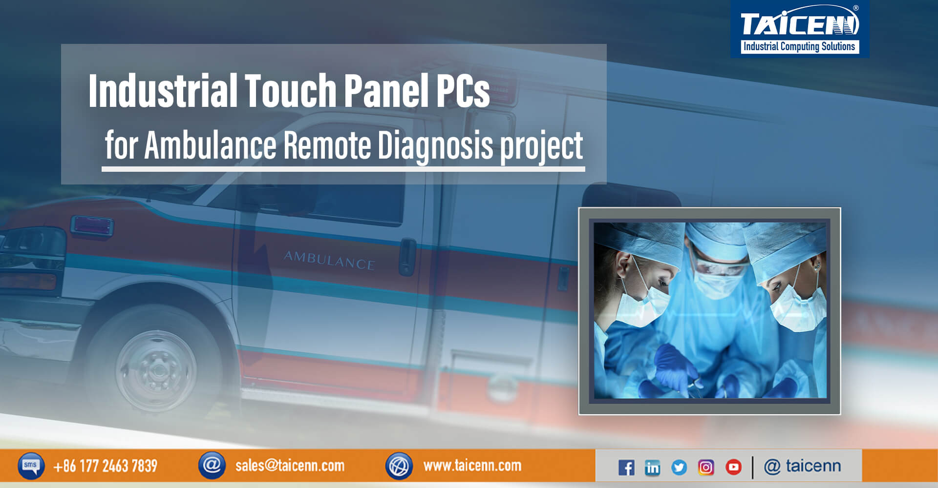 TAICENN Panel PCs for Ambulance Remote Diagnosis