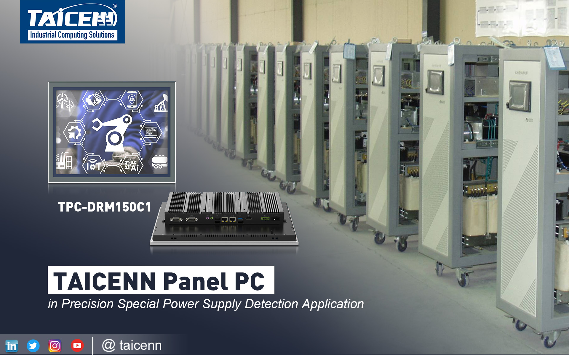 TAICENN Panel PC in Precision Special Power Supply Detection application